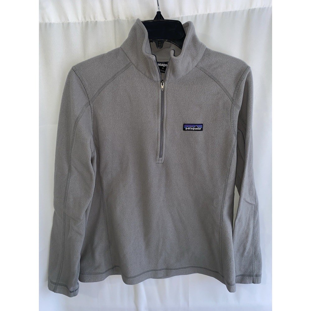 Patagonia‎ Micro D Fleece 1/4-Zip Pullover Women's Medium Gray